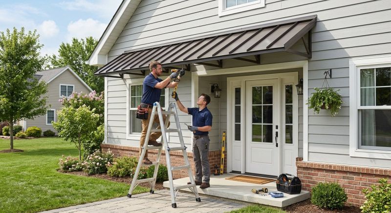 Metal Awning Installation in Marin County, CA